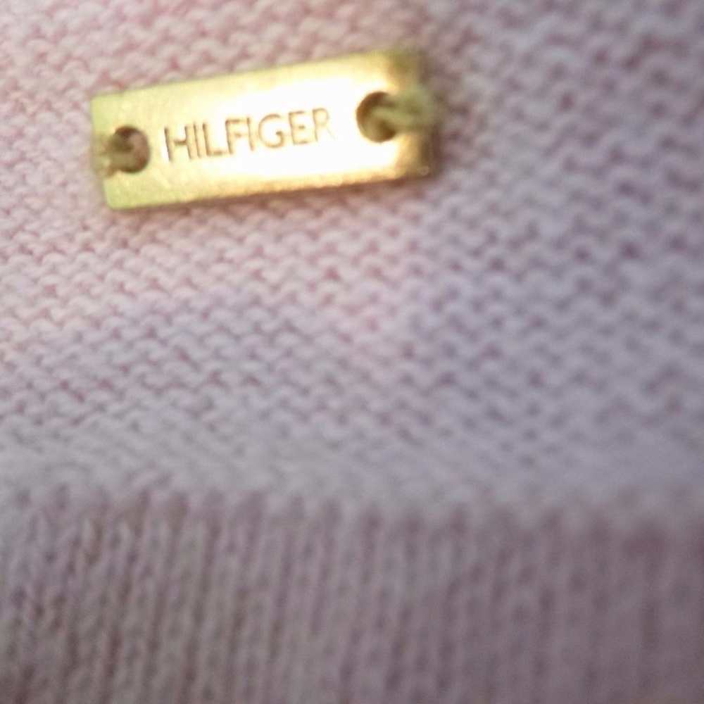 Tommy Hilfiger Sweater size L Pink Coral Striped - Picture 3 of 7